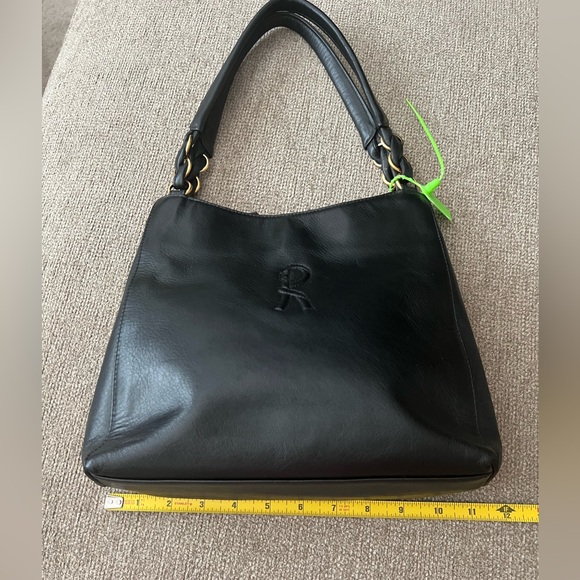 Roberta Di Camerino Black Leather Shoulder Purse ITALY - Picture 13 of 16